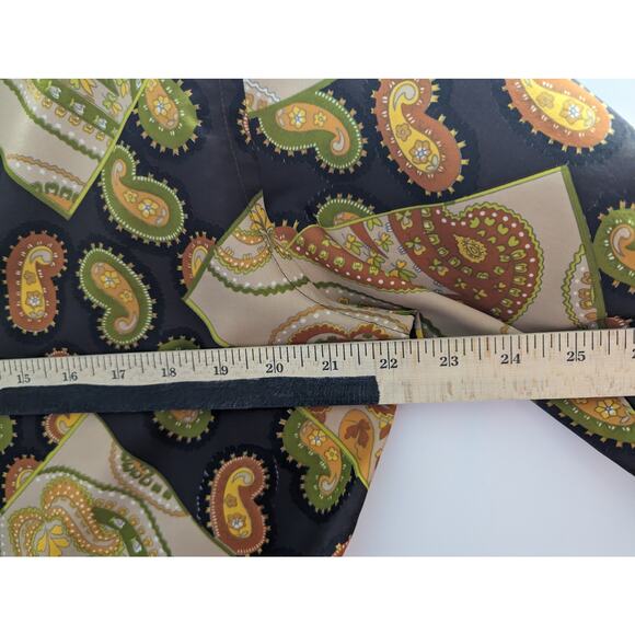 Vintage Wrangler Mens Shirt Large Snaps Western Paisley Single Needle Long Tails - Picture 4 of 8